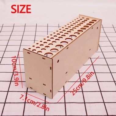 Giá đỡ bàn chải sơn NLINNI - Khung gỗ DIY tối giản, cọ màu nước tháo rời, công suất lớn