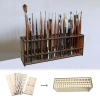 Giá đỡ bàn chải sơn NLINNI - Khung gỗ DIY tối giản, cọ màu nước tháo rời, công suất lớn 6