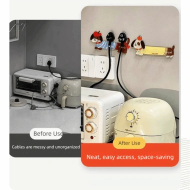 Giá đỡ bàn chải STATIONWA Dachshund - Móc phòng tắm hoạt hình, chống nước, đa năng, lắp đặt nhanh