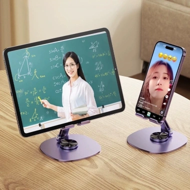 Giá đỡ bàn nhôm xoay 360 điều chỉnh cho điện thoại và máy tính bảng - Giá 46.200 VND 7