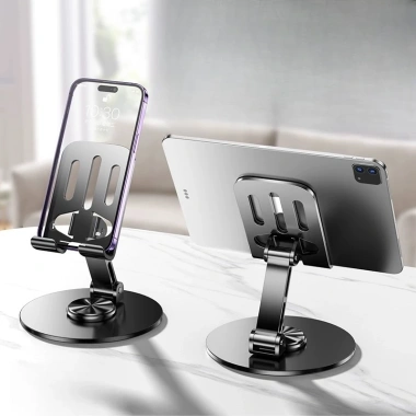 Giá đỡ bàn nhôm xoay 360 điều chỉnh cho điện thoại và máy tính bảng - Giá 46.200 VND 8