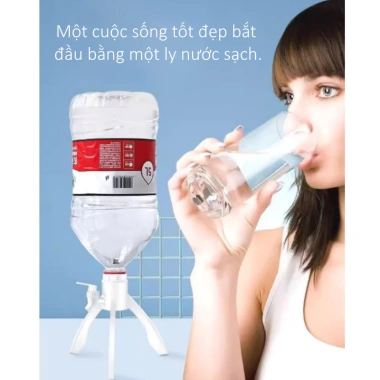 Giá đỡ bình nước 4L-6.5L có vòi, thiết kế tam giác chắc, nhựa an toàn, giảm 13.1k