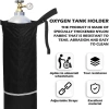 Giá đỡ bình oxy YZ, túi đựng xi lanh oxy thoáng khí, chống thấm, lưới sọc phản quang nhẹ, đen, dễ vận chuyển ba lô 5