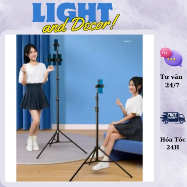 Giá Đỡ Bluetooth, Nút Chụp Ảnh, Chân Tripod Livestream Kẹp Vững Chắc 3
