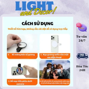 Giá Đỡ Bluetooth, Nút Chụp Ảnh, Chân Tripod Livestream Kẹp Vững Chắc 4