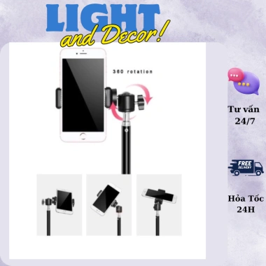 Giá Đỡ Bluetooth, Nút Chụp Ảnh, Chân Tripod Livestream Kẹp Vững Chắc 5