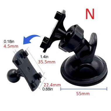 Giá đỡ camera hành trình xoay 360 cho xe hơi, ô tô mẫu N - Hít kính, giá chỉ 44.000đ
