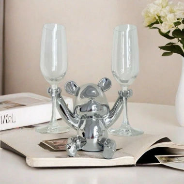 Giá đỡ chai rượu sứ hình chú gấu - Thiết kế độc đáo, giảm còn 180.000đ