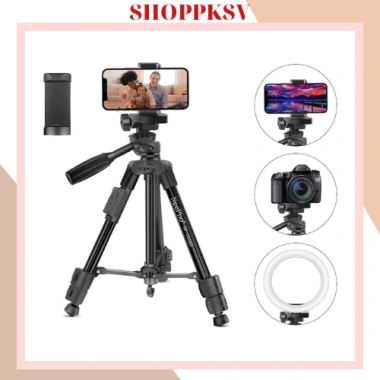 Giá đỡ chụp ảnh điện thoại tripod 3 chân Np-3.160 Remote nhôm, quay livestream, 90.000₫