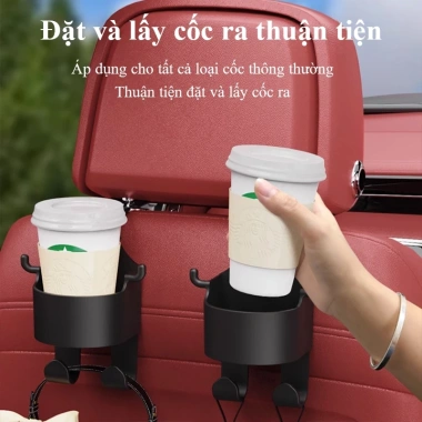 Giá đỡ cốc nước đa năng COACE - Móc treo đồ gắn cố định sau ghế ô tô, tiện lợi, chỉ 30.000₫