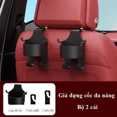 Giá đỡ cốc nước đa năng COACE - Móc treo đồ gắn cố định sau ghế ô tô, tiện lợi, chỉ 30.000₫