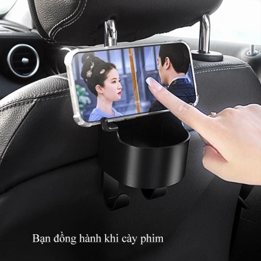 Giá đỡ cốc nước DLIGHT gắn sau ghế ô tô, móc treo đa năng nhựa ABS cứng cáp, chỉ 30.000₫