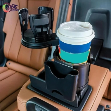 Giá đỡ cốc ô tô Dovewill 3 trong 1 – Điều chỉnh, đựng điện thoại, cốc đôi, chỉ 260.700₫