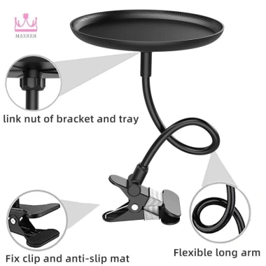Giá đỡ đa năng Maxrrh ô tô - Khay tròn đựng thức ăn, đồ uống & điện thoại, tiện lợi