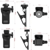 Giá đỡ đèn flash ZHANGHONG 1/4 inch nhựa Kẹp LED Selfie, phụ kiện chụp ảnh 2