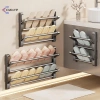 Giá đỡ dép phòng tắm treo tường không đục lỗ Stora mới - Giá để giày gấp lớp thoát nước, giảm 20% 6