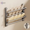Giá đỡ dép phòng tắm treo tường không đục lỗ Stora mới - Giá để giày gấp lớp thoát nước, giảm 20% 8