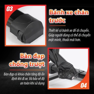 Giá đỡ Di động BG S500 cho Xe đạp tập thể dục - Kèm đồng hồ đo nhịp tim