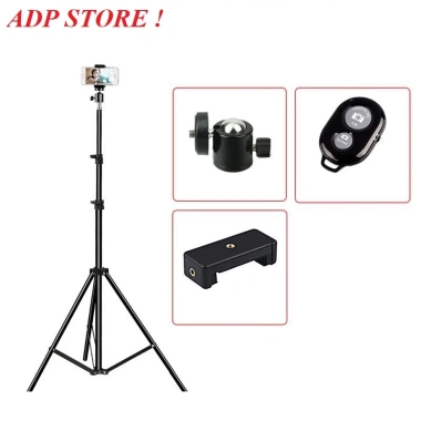 Giá đỡ điện thoại 3 chân chắc chắn, gậy livestream và quay TikTok, chiều cao 70cm‑2m, chỉ 95k