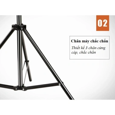Giá đỡ điện thoại 3 chân chắc chắn, gậy livestream và quay TikTok, chiều cao 70cm‑2m, chỉ 95k