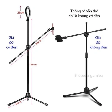 Giá đỡ điện thoại 3 chân Tripod quay phim, chụp hình xuống - Giá 169.000đ