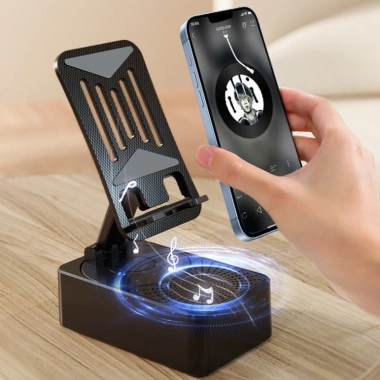 Giá đỡ điện thoại 3 trong 1 có loa xoay 360 độ hỗ trợ USB xem video thoải mái