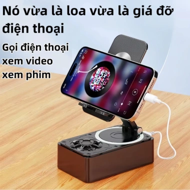 Giá đỡ điện thoại 3 trong 1 có loa xoay 360 độ hỗ trợ USB xem video thoải mái