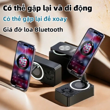 Giá đỡ điện thoại 3 trong 1 có loa xoay 360 độ hỗ trợ USB xem video thoải mái