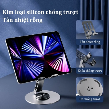 Giá đỡ điện thoại 360° xoay gập gọn hợp kim đa năng, chắc chắn cho iPad, máy tính bảng - 25.000đ 3 Giá đỡ điện thoại 360° xoay gập gọn hợp kim đa năng, chắc chắn cho iPad, máy tính bảng - 25.000đ 3