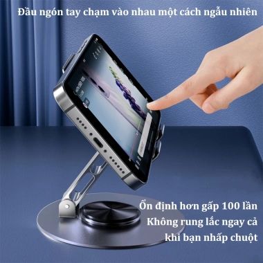 Giá đỡ điện thoại 360° xoay gập gọn hợp kim đa năng, chắc chắn cho iPad, máy tính bảng - 25.000đ