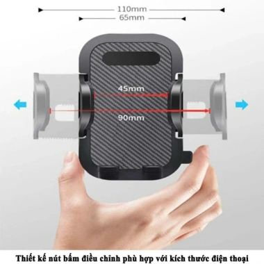 Giá Đỡ Điện Thoại 3in1 Vân Carbon Gắn Taplo, Cửa Gió Điều Hòa - Kẹp Ô Tô Chắc Chắn Khải Huy Scar 65k