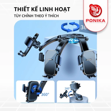 Giá Đỡ Điện Thoại A29 Hình Thác Nước - Không Chặn Tầm Nhìn Lái Xe, Xoay 360