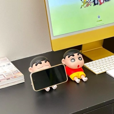 Giá Đỡ Điện Thoại Bàn Hình Shin Dễ Thương - Xem Phim Livestream, Chỉ 15.605₫ 3