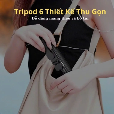 Giá đỡ điện thoại Bubzone Tripod 6 3 chân selfie livestream, quay phim, kéo dài 160cm, chỉ 94.000₫