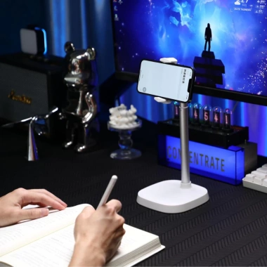 Giá đỡ điện thoại chân kẹp nhôm nâng hạ chiều cao, quay video livestream tinh tế 5 Giá đỡ điện thoại chân kẹp nhôm nâng hạ chiều cao, quay video livestream tinh tế 5
