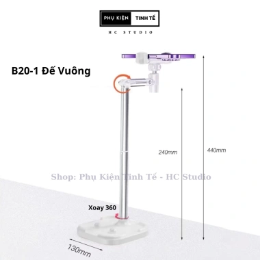Giá đỡ điện thoại chân kẹp nhôm nâng hạ chiều cao, quay video livestream tinh tế 9 Giá đỡ điện thoại chân kẹp nhôm nâng hạ chiều cao, quay video livestream tinh tế 9
