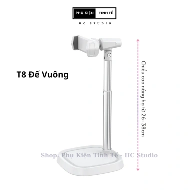 Giá đỡ điện thoại chân kẹp nhôm nâng hạ chiều cao, quay video livestream tinh tế