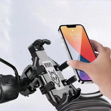Giá đỡ điện thoại đa năng cho xe đạp điện, xe máy - giảm xóc 360°, bền chắc, giá tốt