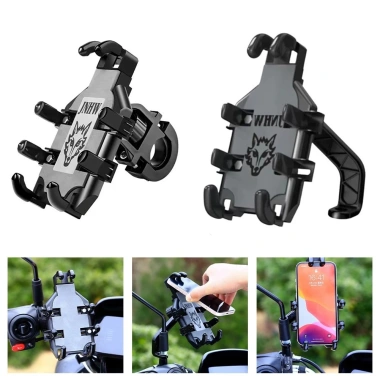 Giá đỡ điện thoại đa năng cho xe đạp điện, xe máy - giảm xóc 360°, bền chắc, giá tốt