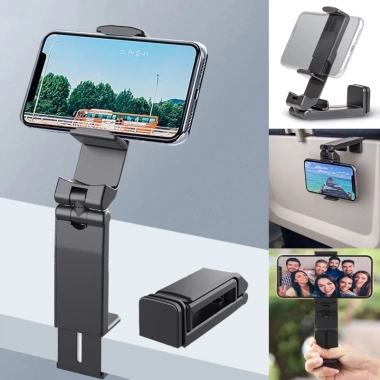 Giá Đỡ Điện Thoại Đa Năng Gập Gọn, Kẹp Du Lịch Gắn Ghế Mini Di Động Tiện Lợi