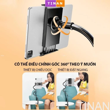 Giá Đỡ Điện Thoại Đa Năng Kẹp Đầu Giường và Bàn - Xem Phim Không Mỏi Tay 4-10 inch - 104k