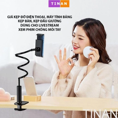 Giá Đỡ Điện Thoại Đa Năng Kẹp Đầu Giường và Bàn - Xem Phim Không Mỏi Tay 4-10 inch - 104k