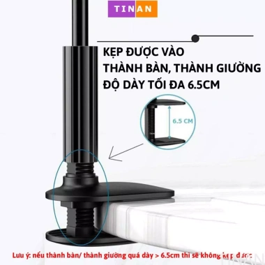 Giá Đỡ Điện Thoại Đa Năng Kẹp Đầu Giường và Bàn - Xem Phim Không Mỏi Tay 4-10 inch - 104k