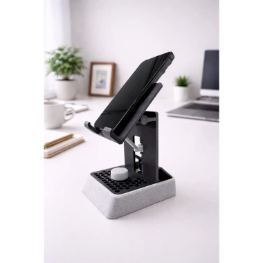 Giá Đỡ Điện Thoại Để Bàn Chỉnh Góc Linh Hoạt - Đế Trắng Đen, Livestream, Học Tập, Làm Việc 9