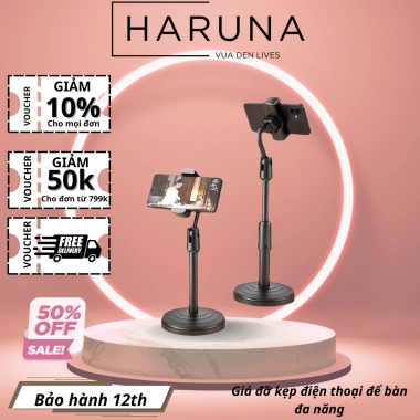 Giá đỡ điện thoại để bàn đa năng xoay 360 – Kẹp quay video livestream chụp hình – 17.000₫