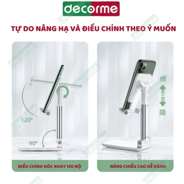 Giá đỡ điện thoại để bàn K3 Decorme Nhỏ gọn, đa năng, đế vững chắc, tiện lợi