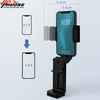 Giá đỡ điện thoại để bàn kẹp cố định, xoay 360 tiện ích - Chỉ 35.000đ 2