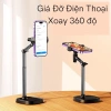 Giá đỡ điện thoại để bàn T10 quay 360°, hợp kim nhôm chắc chắn, cao 30-45cm - 160.000đ 2