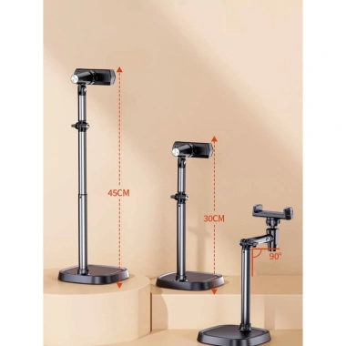 Giá đỡ điện thoại để bàn T10 quay 360°, hợp kim nhôm chắc chắn, cao 30-45cm - 160.000đ 8 Giá đỡ điện thoại để bàn T10 quay 360°, hợp kim nhôm chắc chắn, cao 30-45cm - 160.000đ 8
