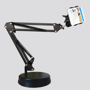 Giá đỡ điện thoại đế nặng đa năng xoay 360, điều chỉnh chiều cao, livestream chuyên nghiệp - Giá chỉ 135.000đ